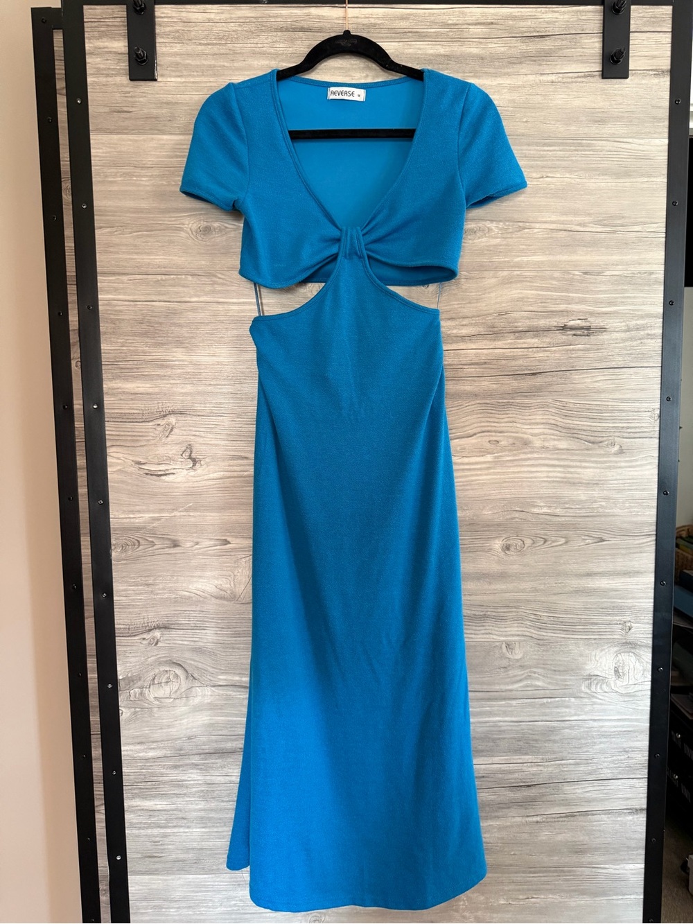 Reverse Blue Cutout Maxi Dress